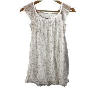 Silk Floral Delicate Print Top Summer Cottagecore
Size S